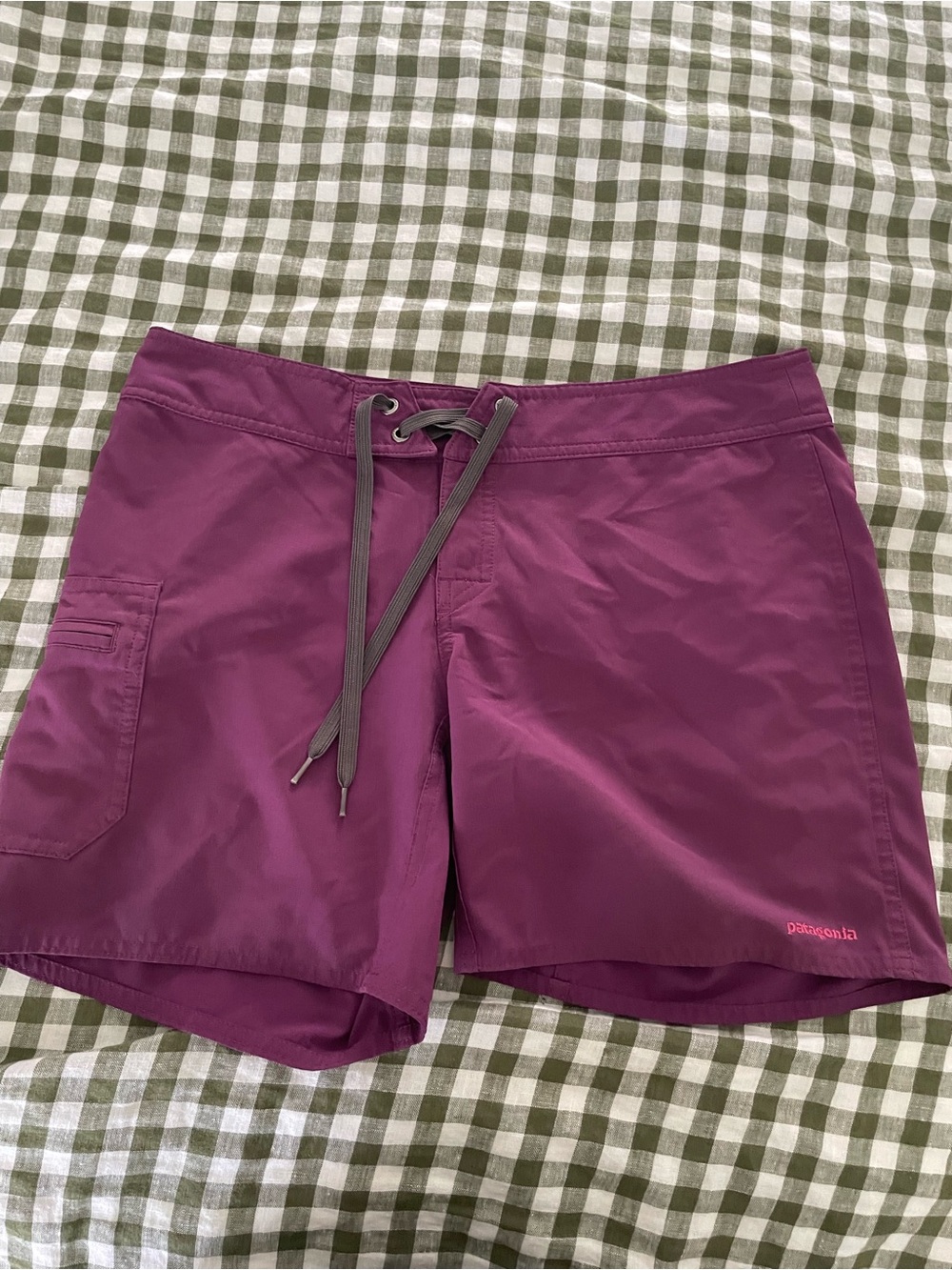 Patagonia Women’s Magenta Active Board Shorts with Drawstring